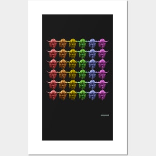 Pride O' The Herd Scottish Highland Cows LGBTQ Posters and Art